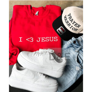 I <3 Jesus Embroidered Sweater